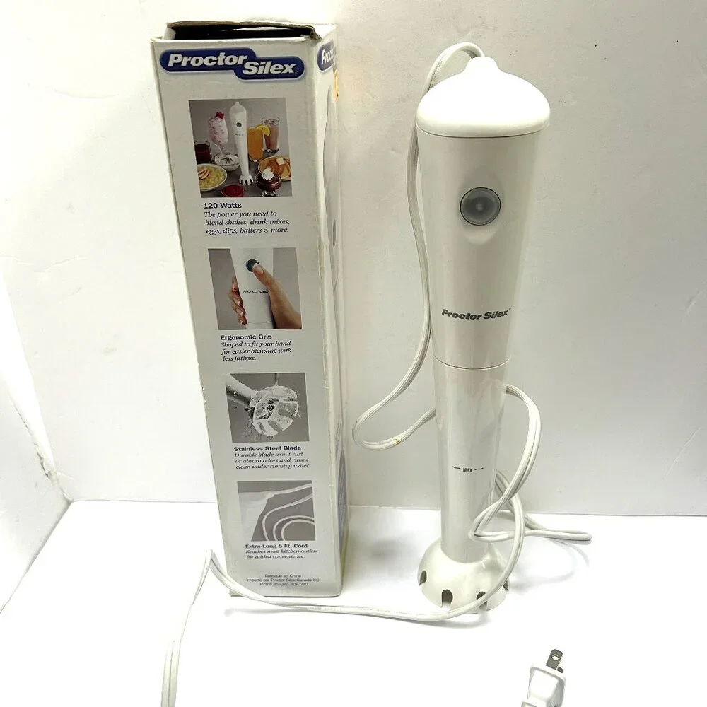 Proctor Silex White Handheld Blender Model #59735